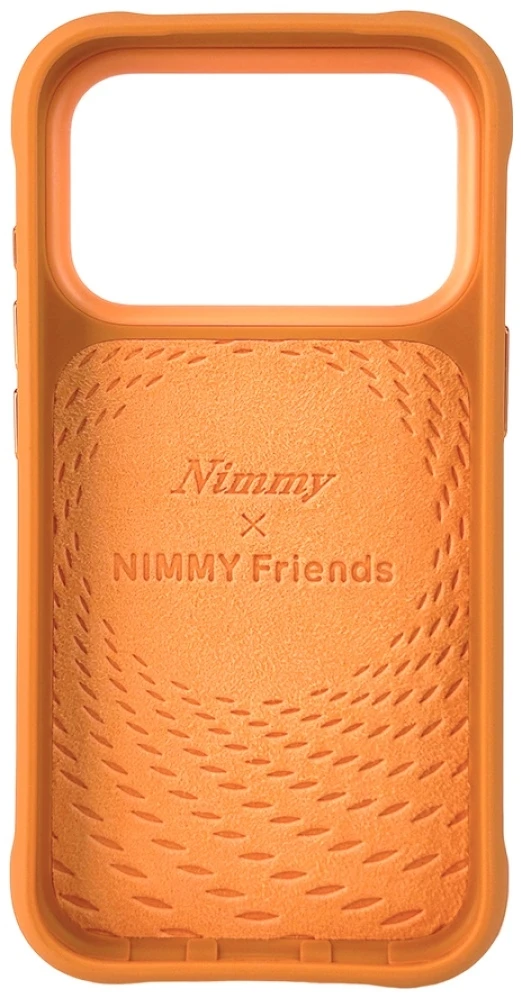 „Nimmy Glasses“ stilingas katino formos dėklas, skirtas „iPhone 17 Pro“ – oranžinis