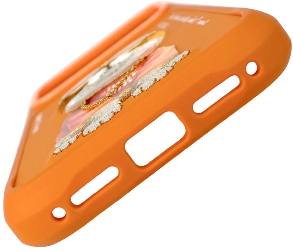 „Nimmy Glasses“ stilingas katino formos dėklas, skirtas „iPhone 17 Pro“ – oranžinis