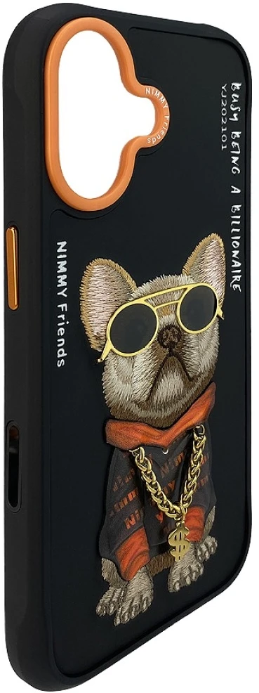 Dėklas NIMMY case GLASSES COOL DOG for IPHONE 17 juodas