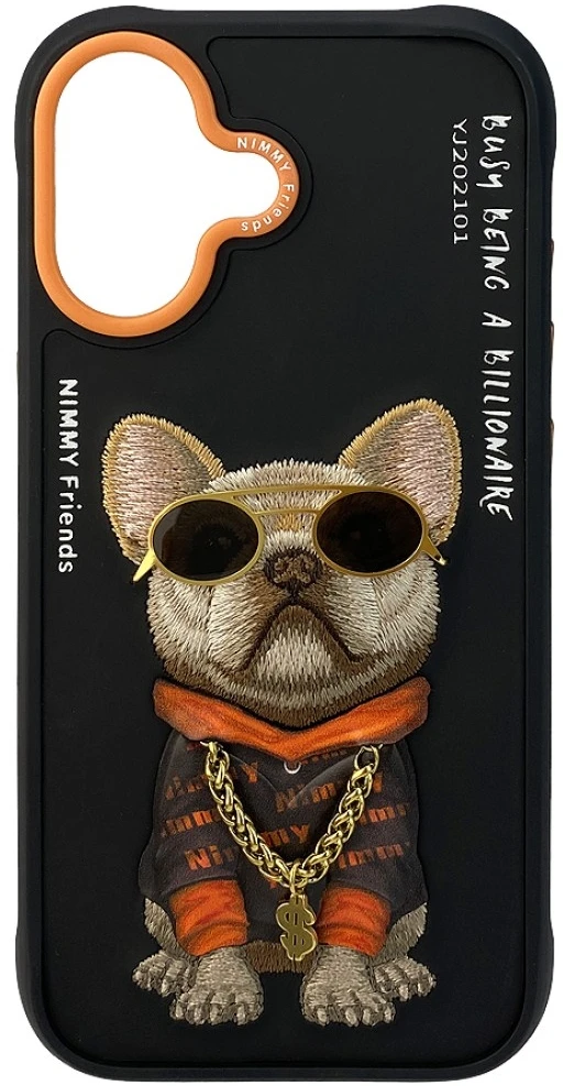 Dėklas NIMMY case GLASSES COOL DOG for IPHONE 17 juodas