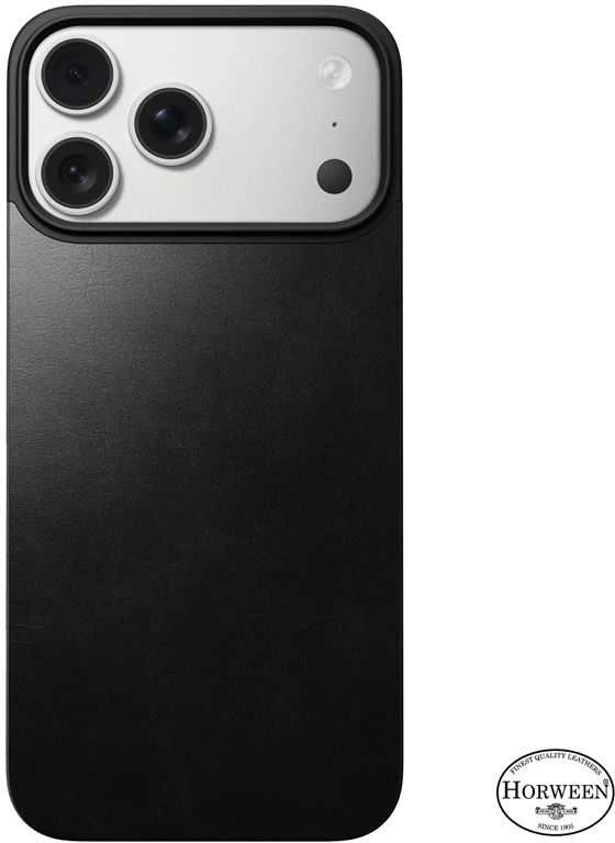 „Nomad“ magnetinis odinis dėklas, juodas („Horween“), „Magsafe“ – „iPhone 17 Pro Max“