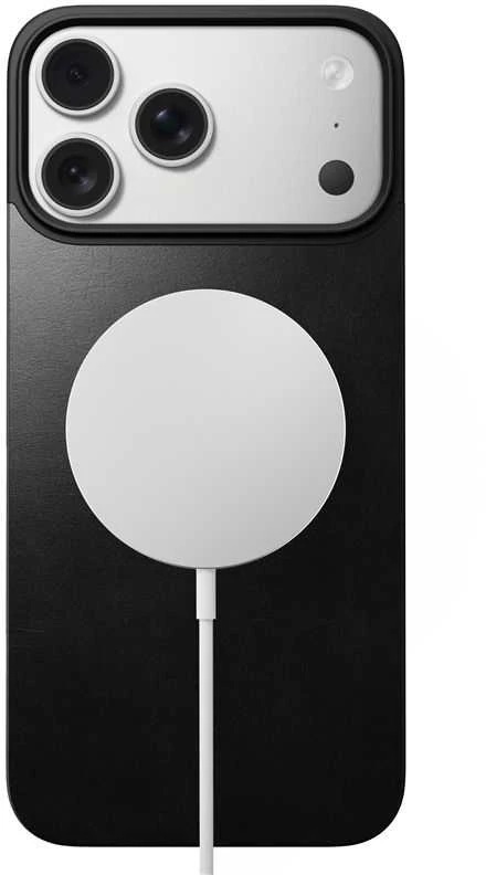 „Nomad“ magnetinis odinis dėklas, juodas („Horween“), „Magsafe“ – „iPhone 17 Pro Max“