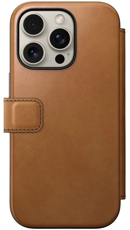 Nomad Modernus odinis dėklas, angliškas, gelsvai rudas-C spalvos – iPhone 16 Pro