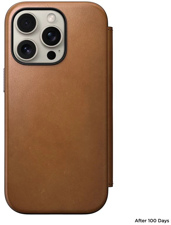 Nomad Modernus odinis dėklas, angliškas, gelsvai rudas-C spalvos – iPhone 16 Pro