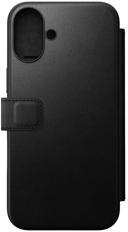 Dėklas Nomad Modern Leather Folio, juodas - iPhone 16 Plus