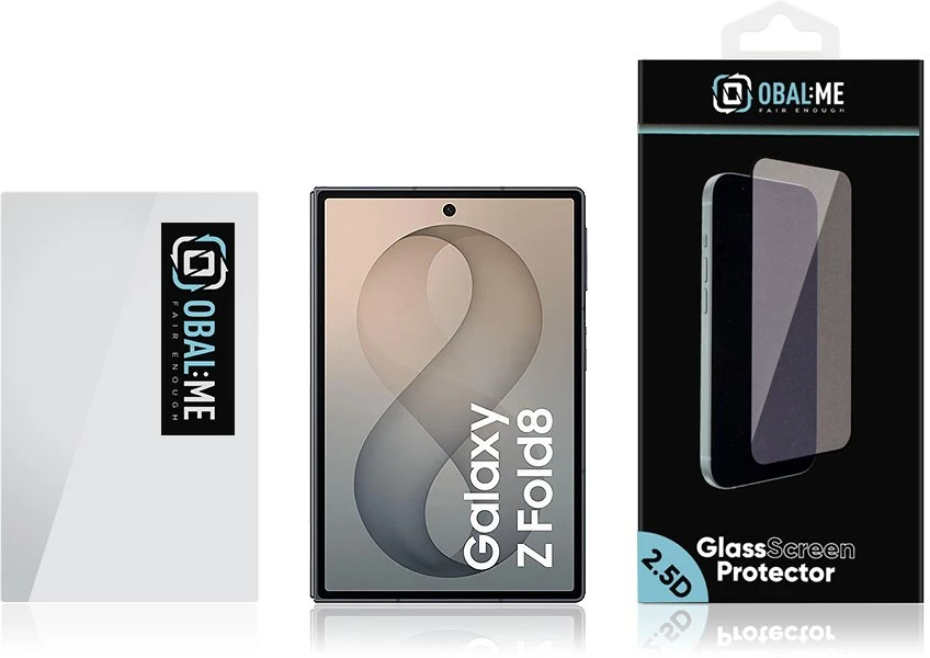 OBAL:ME 2.5D Apsauginis stiklas ekranui, skirtas Samsung Galaxy Z Fold 8 Clear
