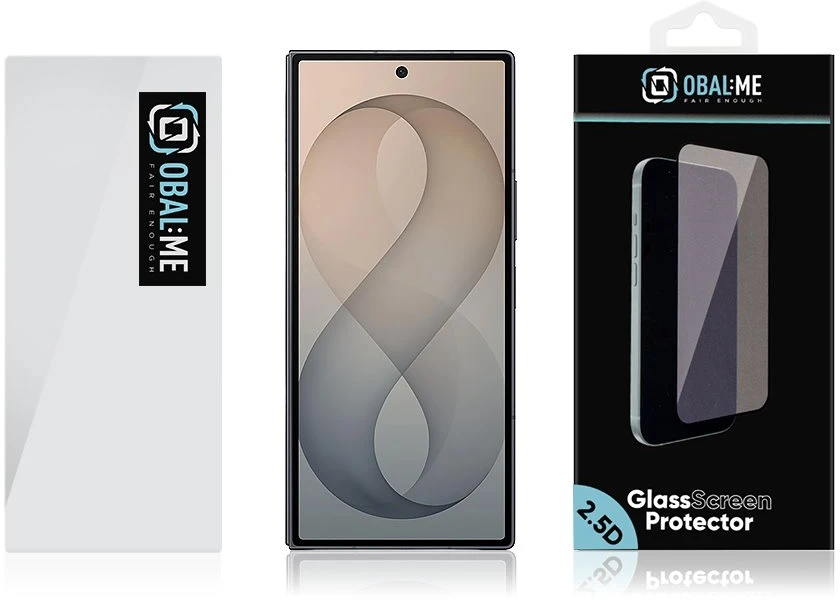 OBAL:ME 2.5D Apsauginis stiklas ekrano apsauga, skirtas Samsung Galaxy Z Fold 8 Ultra Clear
