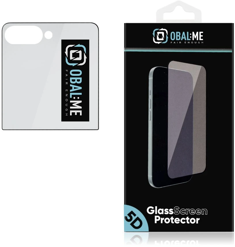 OBAL:ME 5D Apsauginis stiklas Samsung Galaxy Z Flip 8 juodos spalvos