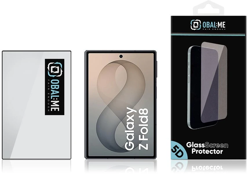 OBAL:ME 5D Apsauginis stiklas Screen Protector skirtas Samsung Galaxy Z Fold 8 juodos spalvos