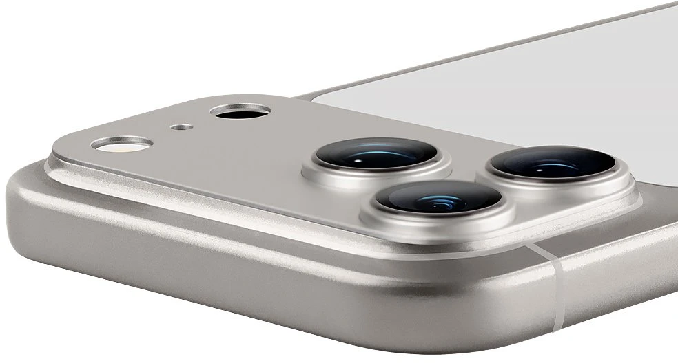 Dėklas OBAL:ME Camera Island Lens Protector skirtas iPhone 17 Pro Max sidabro spalvos