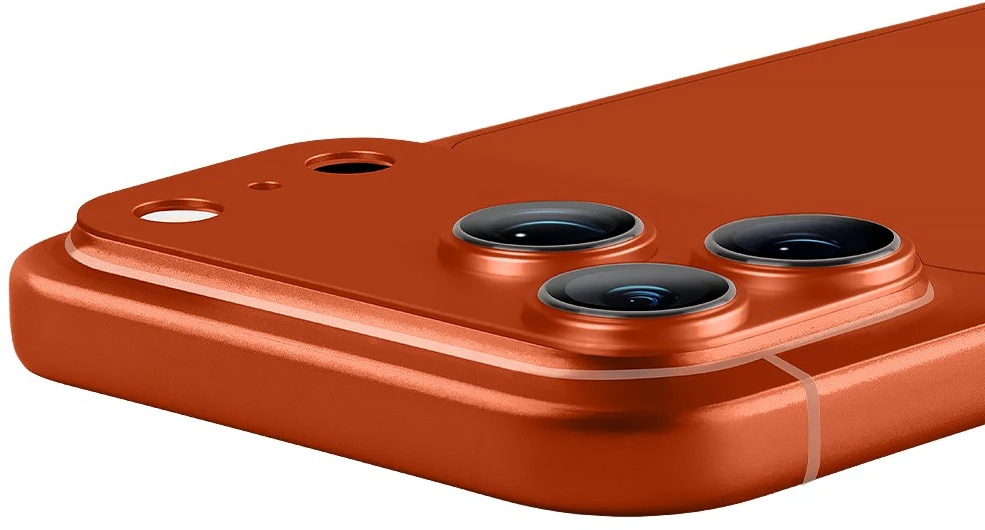 Dėklas OBAL:ME Camera Island Lens Protector skirtas iPhone 17 Pro Max Cosmic oranžinės spalvos