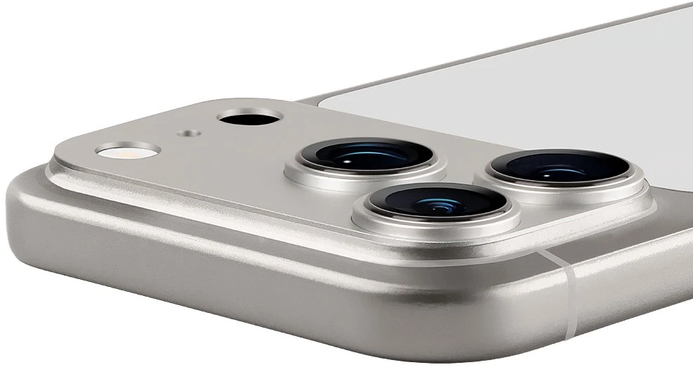 Dėklas OBAL:ME Camera Island Lens Protector skirtas iPhone 17 Pro sidabro spalvos