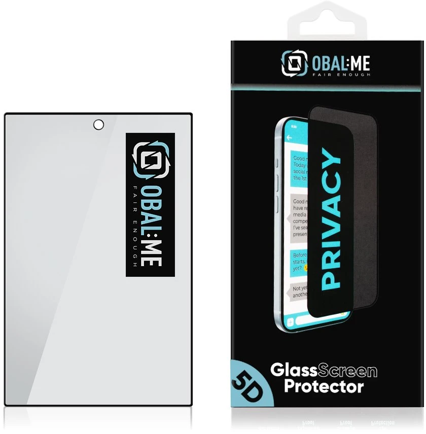 OBAL:ME Privacy 5D Apsauginis stiklas Samsung Galaxy Z Fold 8 juodos spalvos
