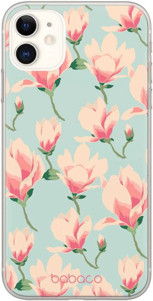 Dėklas su užrašu „BABACO FLOWERS 016 IPHONE 12 PRO MAX“ su mėtomis