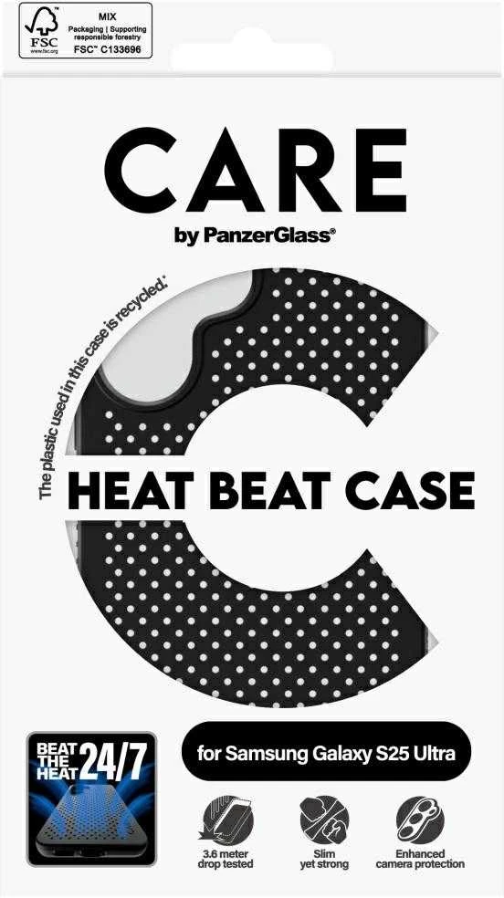 Dėklas PanzerGlass Panzer Glass CARE Funkcija Heat Beat Samsung Galaxy S25 Ultra juodos spalvos