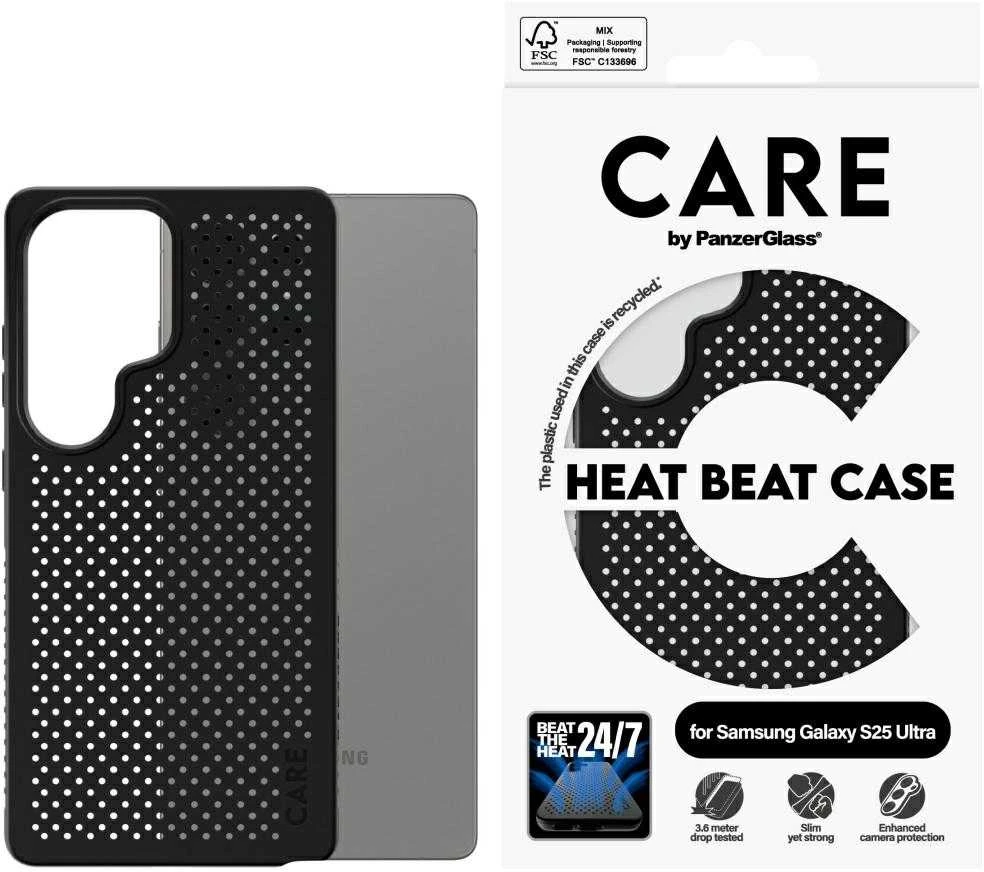 Dėklas PanzerGlass Panzer Glass CARE Funkcija Heat Beat Samsung Galaxy S25 Ultra juodos spalvos