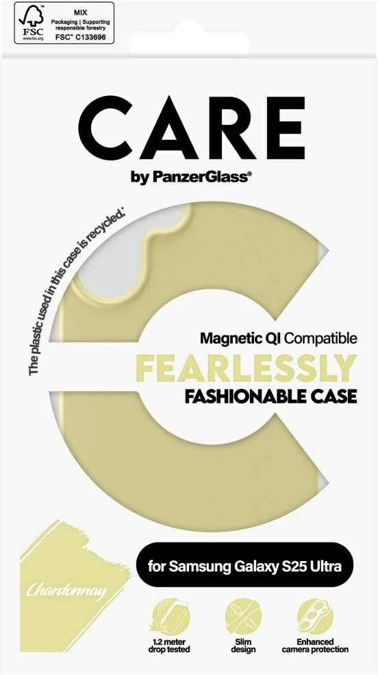 Dėklas PanzerGlass Fashion QI „Samsung Galaxy S25 Ultra Chardonnay“ „Panzer Glass CARE“
