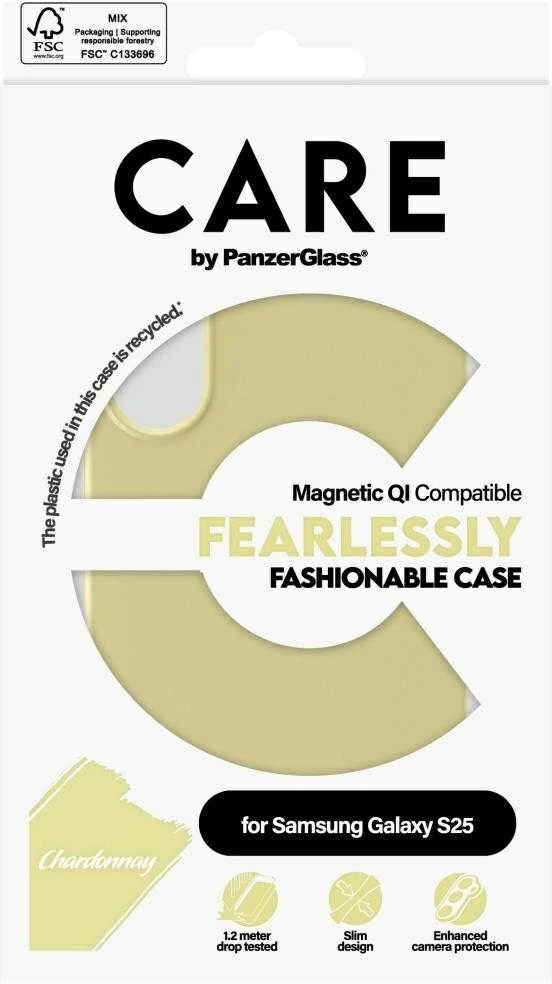 Dėklas PanzerGlass Fashion QI „Samsung Galaxy S25 Chardonnay“ „Panzer Glass CARE“