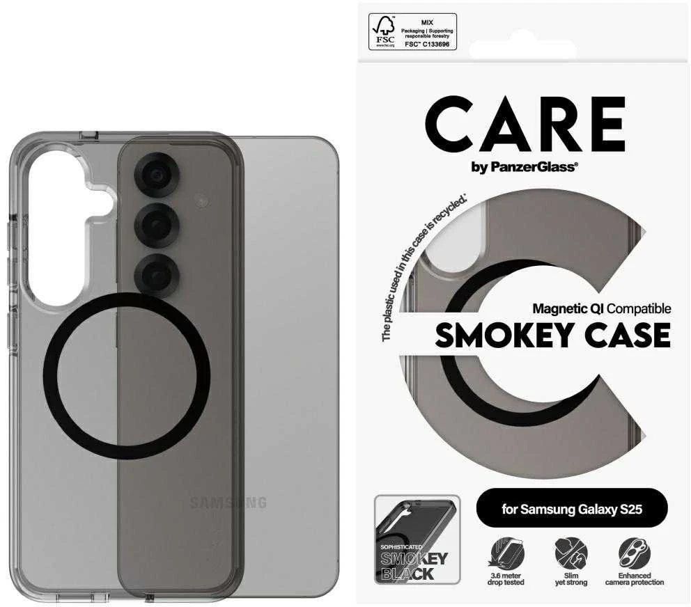 Panzer Glass CARE by PanzerGlass Flagship Urban Combat Juodas QI Samsung Galaxy S25 dymny