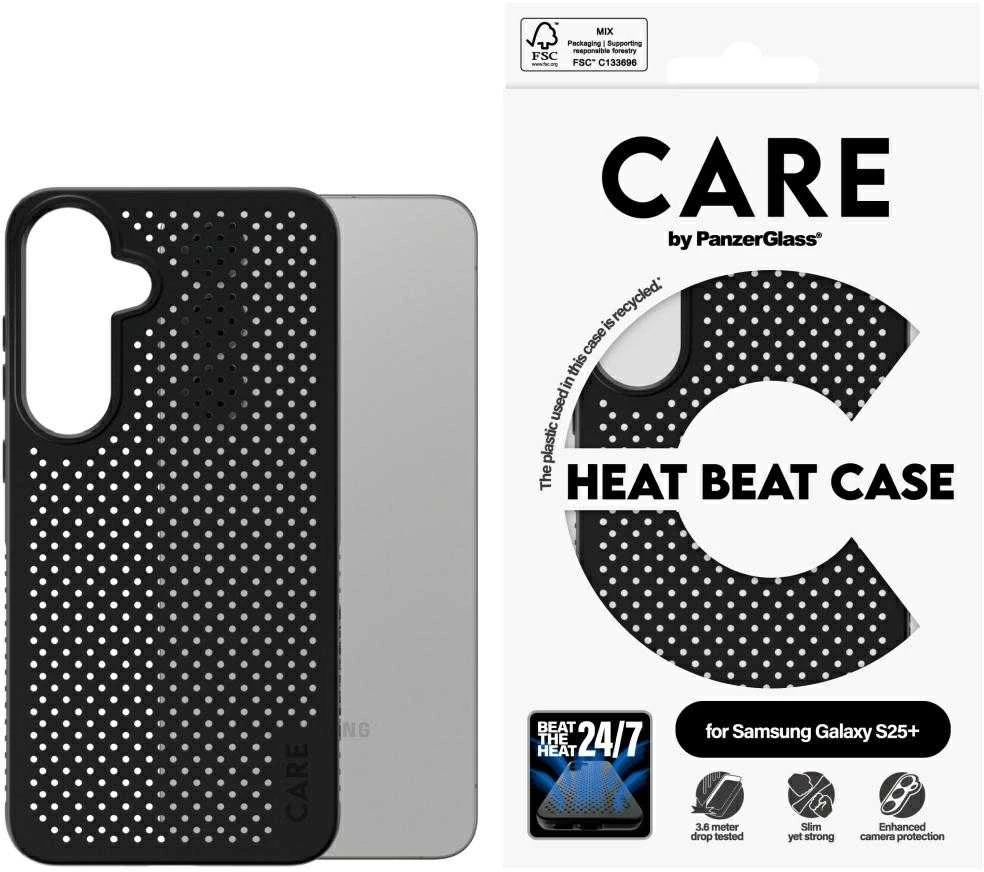Dėklas Panzer Glass CARE by PanzerGlass Feature Heat Beat Samsung Galaxy S25 Plus juodos spalvos