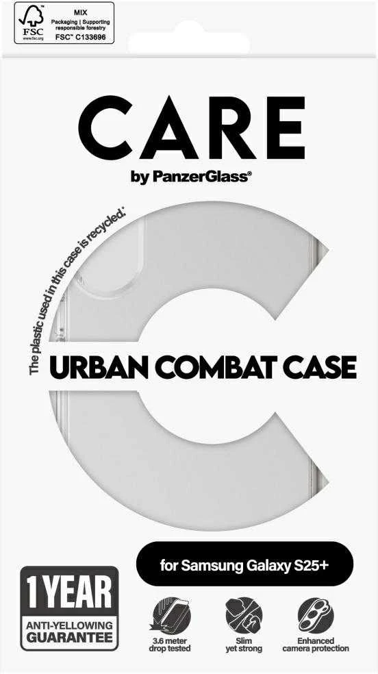 Panzer Glass CARE by PanzerGlass Flagship Case Urban Combat w. Skaidrus rėmelis Samsung Galaxy S25 Plus skaidrus