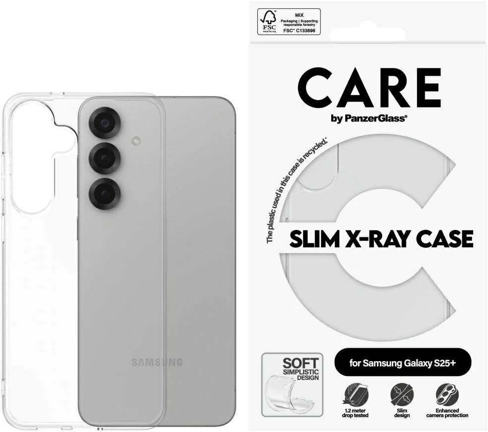 Panzer Glass CARE, PanzerGlass Fashion X-Ray Samsung Galaxy S25 Plus skaidrus