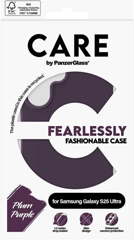 Dėklas Panzer Glass CARE by PanzerGlass Fashion Samsung Galaxy S25 Ultra violetinės spalvos
