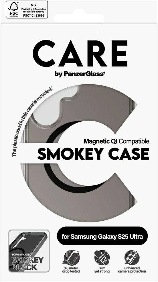 Panzer Glass CARE by PanzerGlass Flagship Urban Combat Juodas QI Samsung Galaxy S25 Ultra dymny