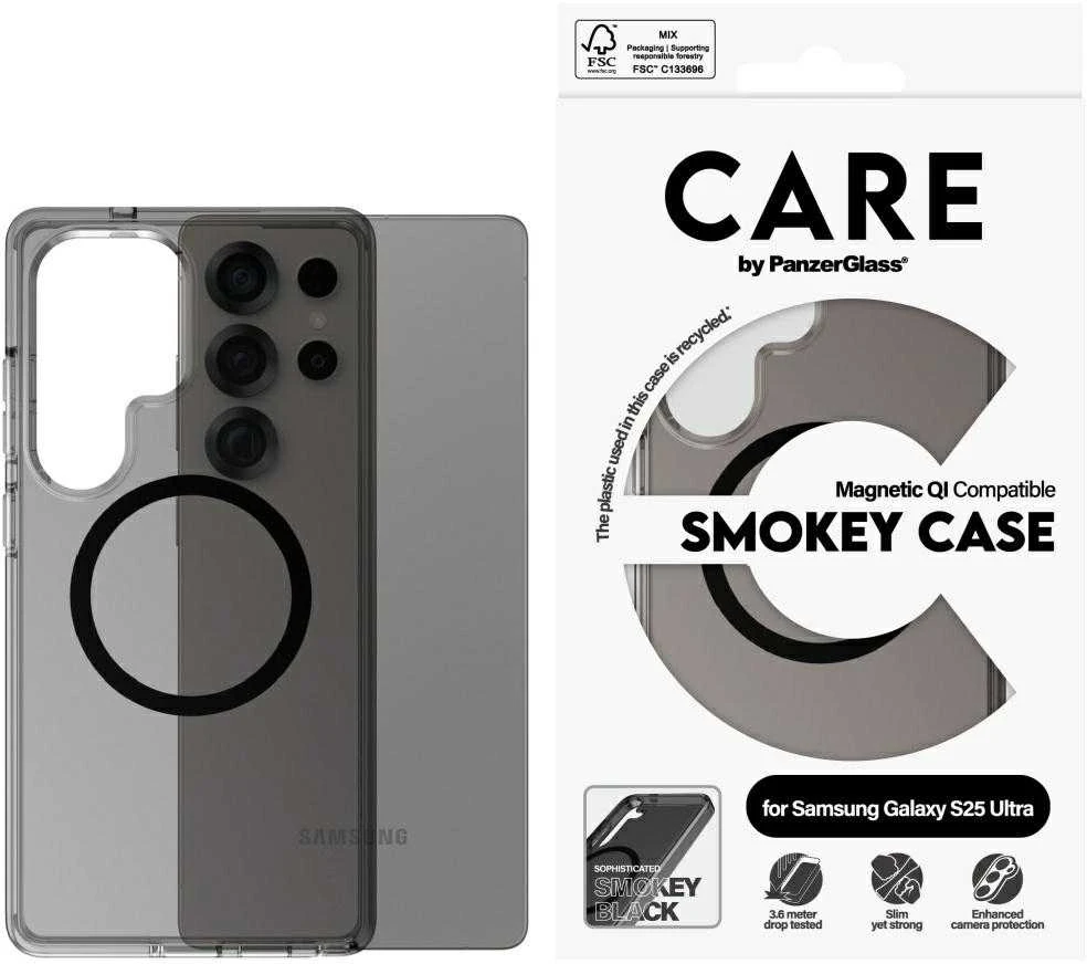 Panzer Glass CARE by PanzerGlass Flagship Urban Combat Juodas QI Samsung Galaxy S25 Ultra dymny