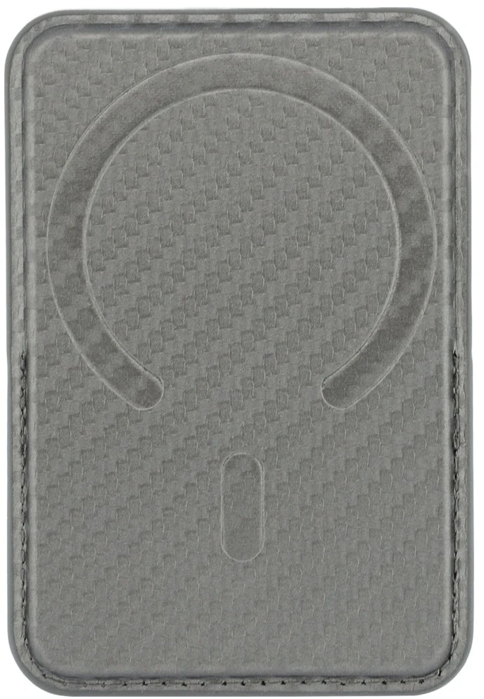 Dėklas Piniginė BMW M Carbon Metal Logos MagSafe antracito spalvos
