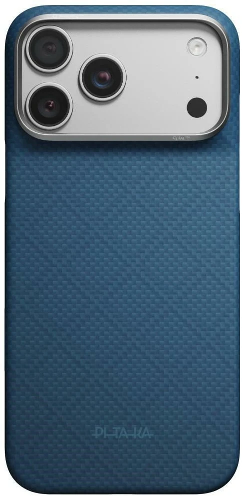Dėklas PITAKA Edge Argyle MagSafe dėklas, skirtas iPhone 18 Pro Max / 17 Pro Max, vidurnakčio mėlyna
