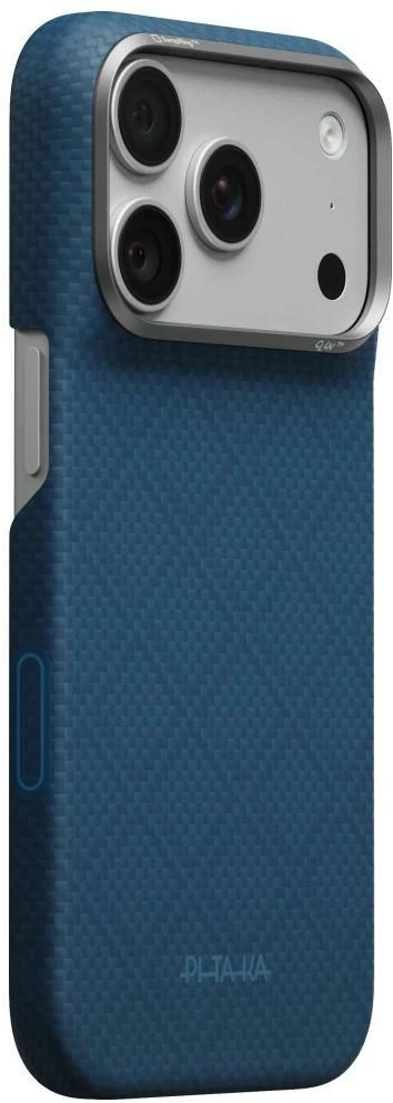 Dėklas PITAKA Edge Argyle MagSafe dėklas, skirtas iPhone 18 Pro / 17 Pro, vidurnakčio mėlyna