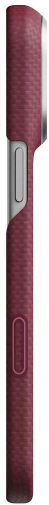 Dėklas PITAKA Edge Argyle MagSafe, skirtas iPhone 18 Pro Max / 17 Pro Max, bordo spalvos