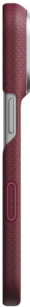Dėklas PITAKA Edge Argyle MagSafe, skirtas iPhone 18 Pro / 17 Pro, bordo spalvos