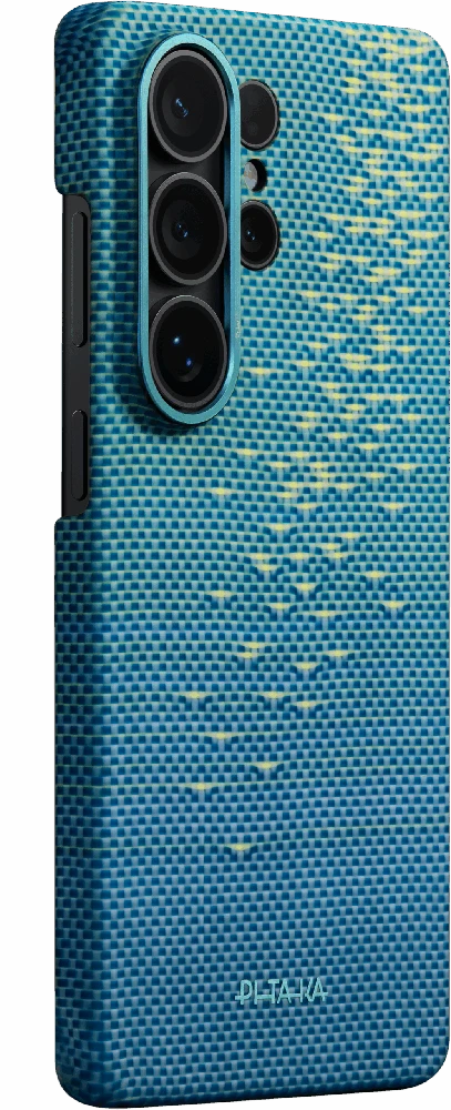 Dėklas Pitaka Edge Case, Skaisčiai mėlyna (Aaron Button) - Samsung Galaxy S26 Ultra