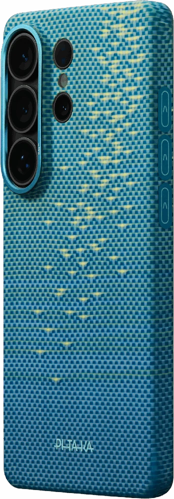 Dėklas Pitaka Edge Case, Skaisčiai mėlyna (Aaron Button) - Samsung Galaxy S26 Ultra