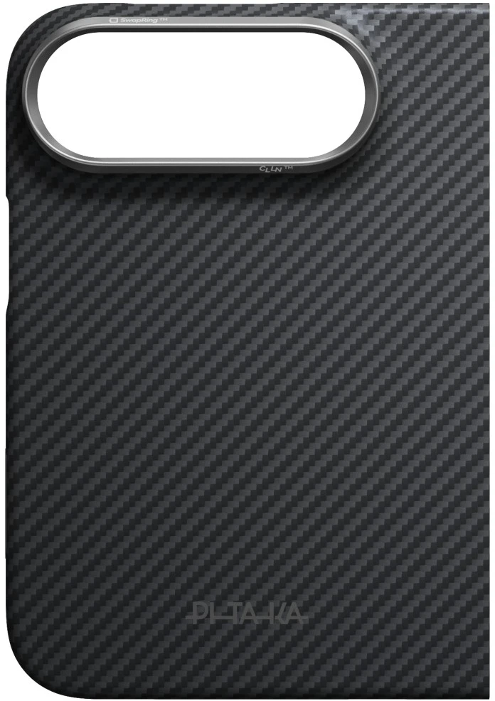 Dėklas PITAKA Edge Case MagSafe, skirtas iPhone, Duo, juoda-pilka