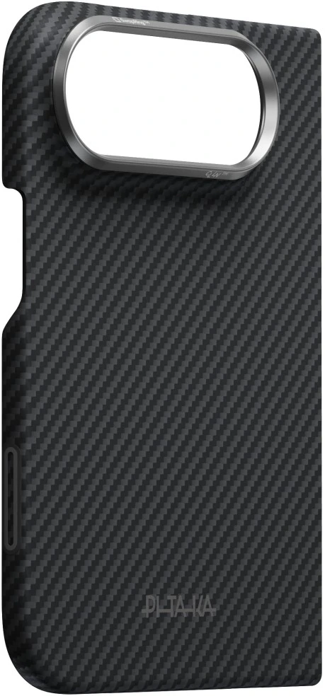 Dėklas PITAKA Edge Case MagSafe, skirtas iPhone, Duo, juoda-pilka
