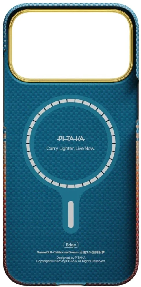 Dėklas PITAKA Edge dėklas California Dream 02 skirtas Apple iPhone 17 Pro Max sunset