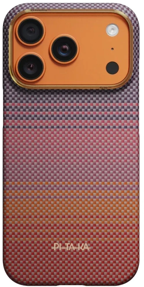 Dėklas PITAKA Edge dėklas California Dream 02 skirtas Apple iPhone 17 Pro sunset