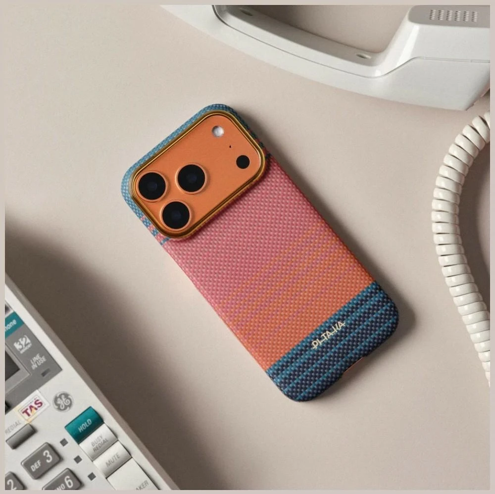 Dėklas PITAKA Edge dėklas California Dream 04 skirtas Apple iPhone 17 Pro Max sunset