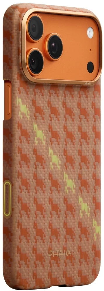 Dėklas PITAKA Happiness Rides Edge Dėklas MagSafe Apple iPhone 17 Pro Max amber