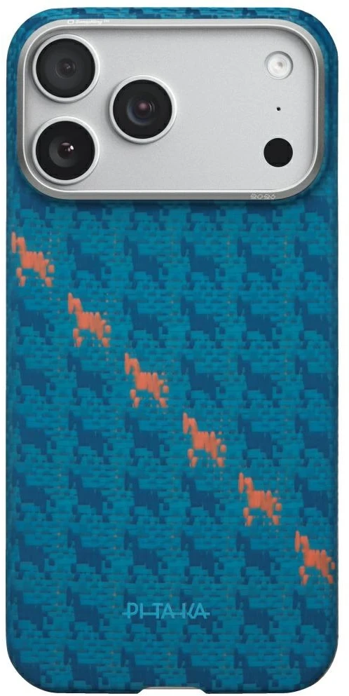 Dėklas PITAKA Happiness Rides Edge Dėklas MagSafe Apple iPhone 17 Pro indigo