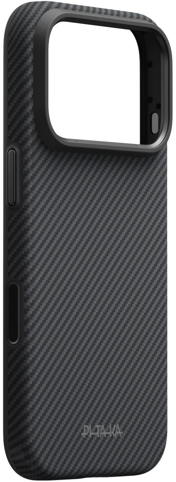 PITAKA Summa dėklas, skirtas iPhone 18 Pro / 17 Pro, juoda-pilka