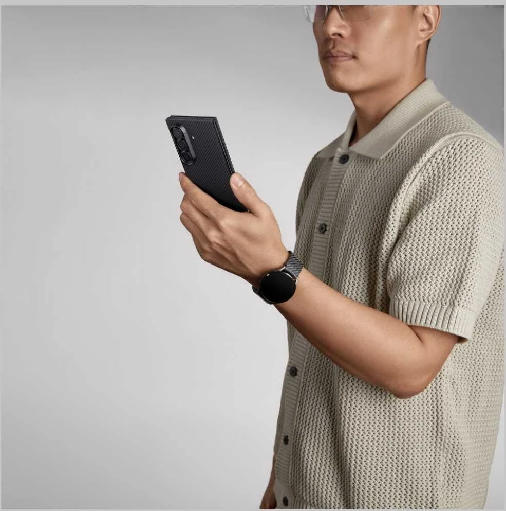 Dėklas PITAKA Ultra-Slim MagSafe skirtas Samsung Galaxy Z Fold7 juodas pilkas