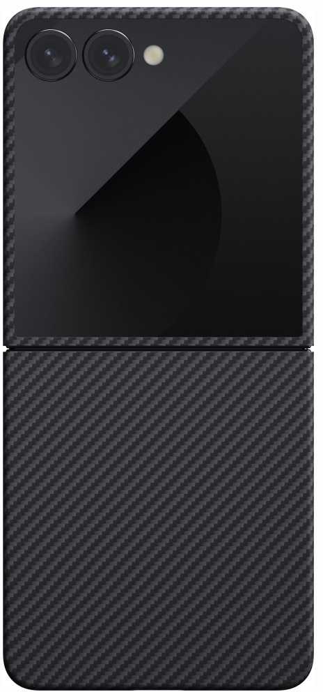 Dėklas PITAKA Ultra-Slim MagSafe skirtas Samsung Galaxy Z Flip7 juodos ir pilkos spalvos