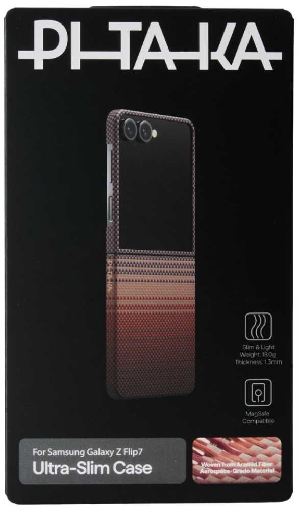Dėklas PITAKA Ultra-Slim MagSafe skirtas Samsung Galaxy Z Flip7 sunset