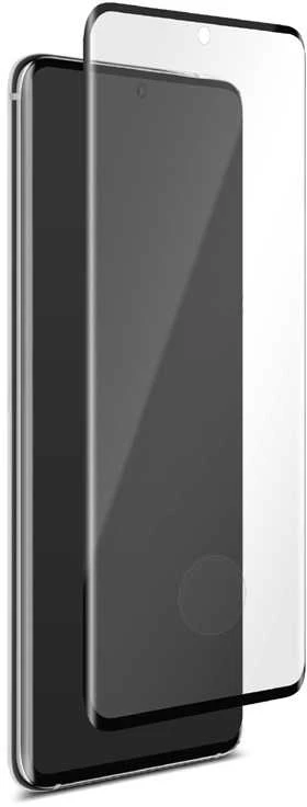PURO Premium Full Edge grūdintas stiklas, pritaikytas dėklui - Samsung Galaxy S20 grūdintas stiklas, apsauginis stiklas, juodos spalvos rėmelis