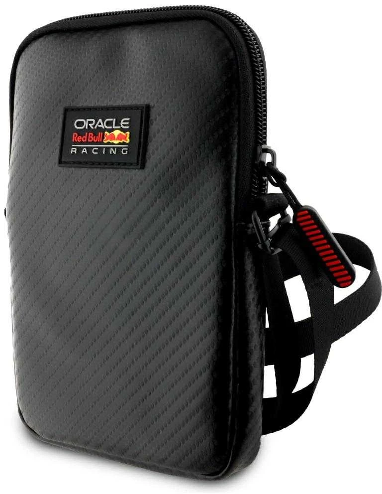 Red Bull Raudona Bull Raudona Bull Carbon Patch Phone Bag juodos spalvos