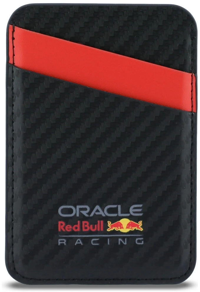 Red Bull Raudona Bull Raudona Bull Carbon MagSafe Wallet juodos spalvos